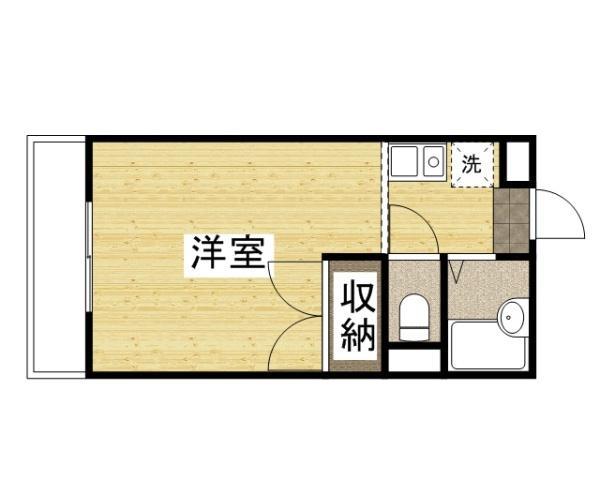 ソレイユ(ワンルーム/1階)の間取り写真