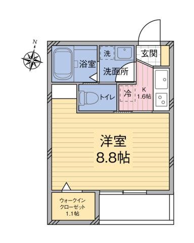 LUSH LIFE SEKIBA(1K/3階)の間取り写真