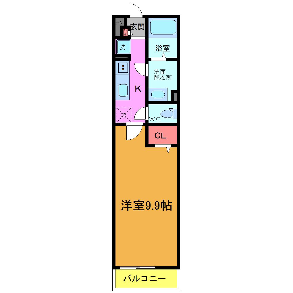 FRONTIRE(1K/2階)の間取り写真