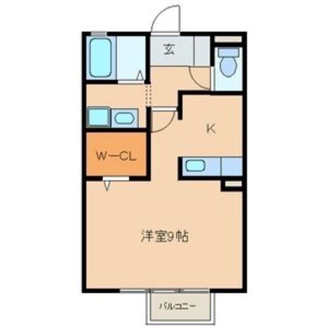 セジュール松ヶ枝(1K/2階)の間取り写真