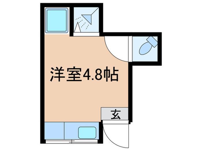 フレンドハイツA(ワンルーム/1階)の間取り写真