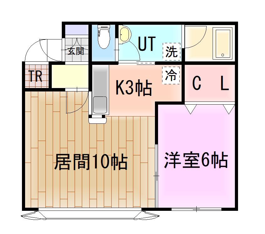 きはんたハイツ(1LDK/1階)の間取り写真