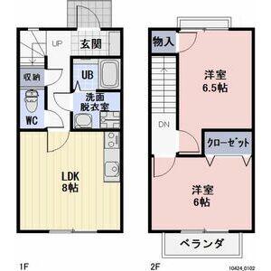 ディアスボナールA(2LDK/1階)の間取り写真