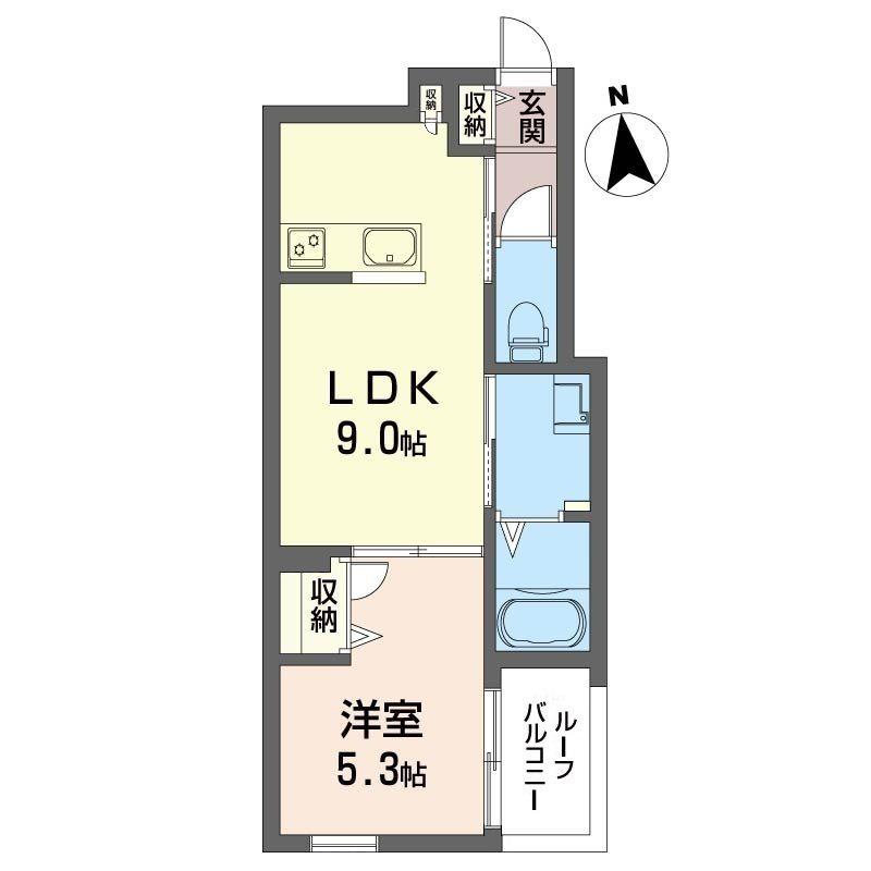 ロータス下北沢(1LDK/3階)の間取り写真