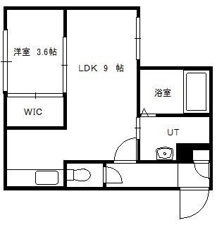 GARE S12(1LDK/4階)の間取り写真