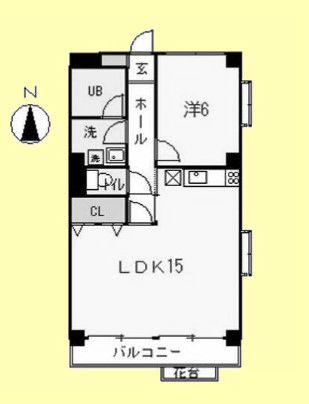 ミューゼハイム奥沢(1LDK/3階)の間取り写真