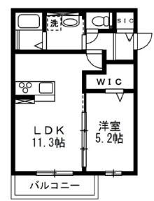 サンライズテラス(1LDK/2階)の間取り写真