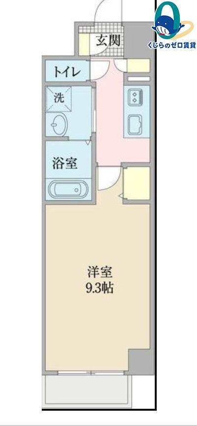 K SMART IMAIKE(1K/7階)の間取り写真