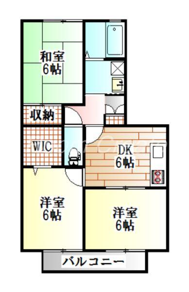 エイブル(3DK/2階)の間取り写真
