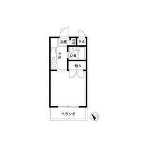 モリヤマンション(ワンルーム/2階)の間取り写真