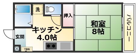 サンピア重信(1DK/3階)の間取り写真