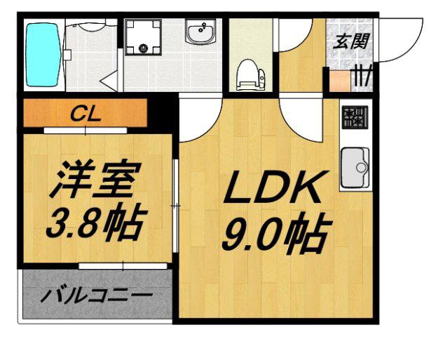 LE COCON 刈谷II(1LDK/3階)の間取り写真
