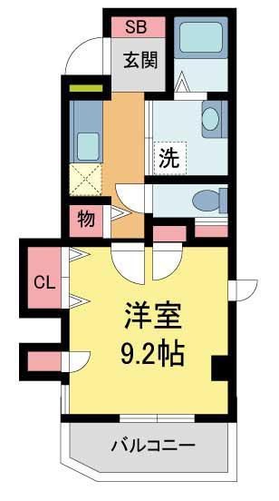 ラ・フォルム宝塚湯本町(1K/8階)の間取り写真