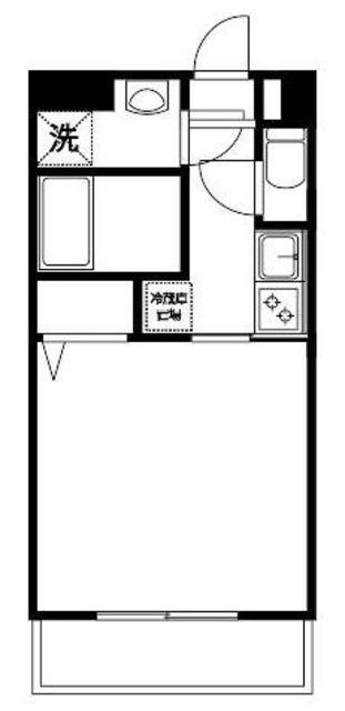 B′CASA VERDE(1K/2階)の間取り写真
