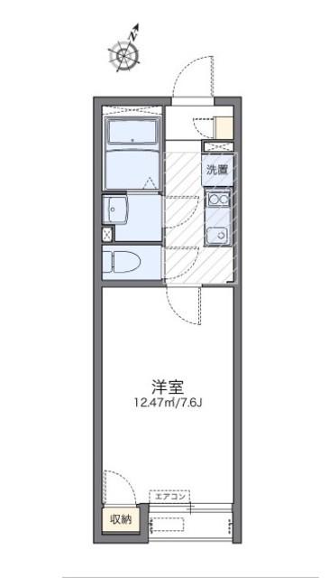 レオネクストショールマーシュII(1K/1階)の間取り写真