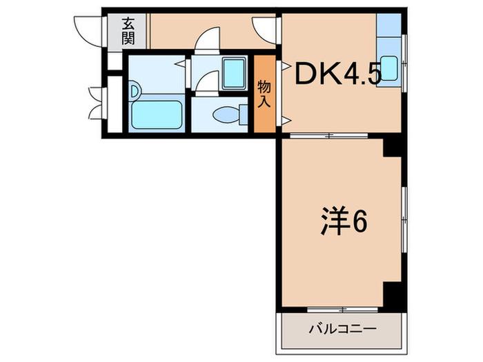 オアシス岡本(1DK/2階)の間取り写真