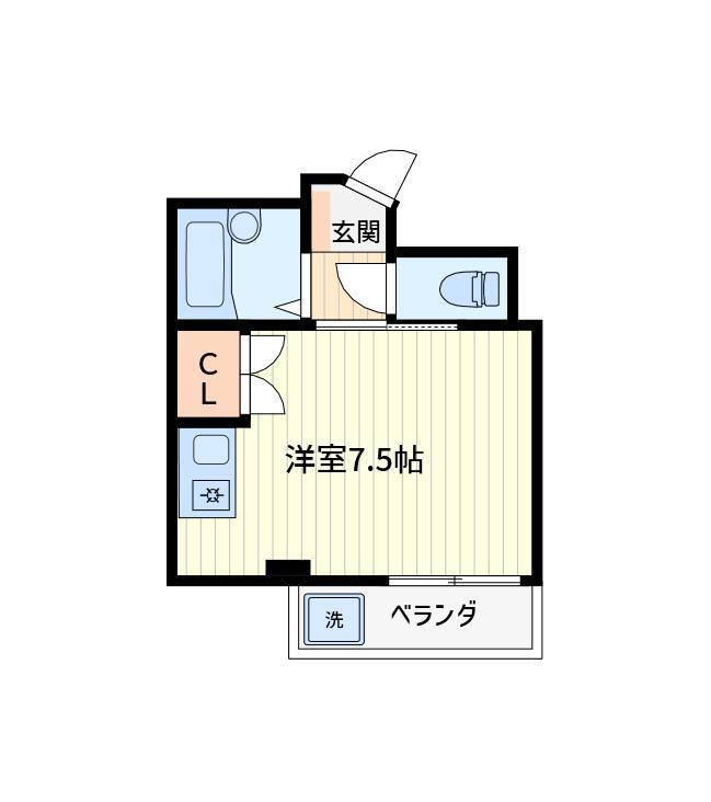 フジマツ第5ビル(ワンルーム/3階)の間取り写真
