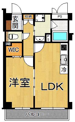 A-LYRA(1LDK/5階)の間取り写真