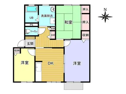 リジェール(3DK/1階)の間取り写真