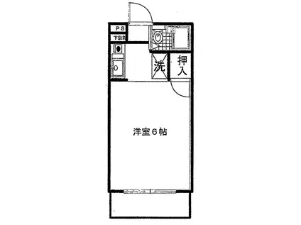 立川プラザー(1K/1階)の間取り写真