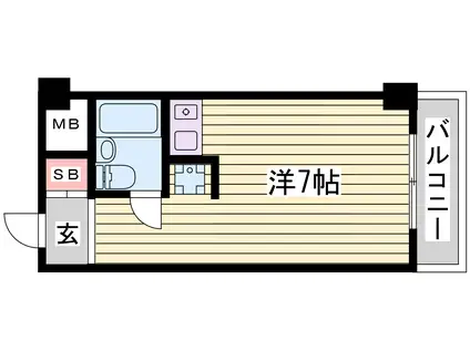 リアライズ今寺(ワンルーム/5階)の間取り写真