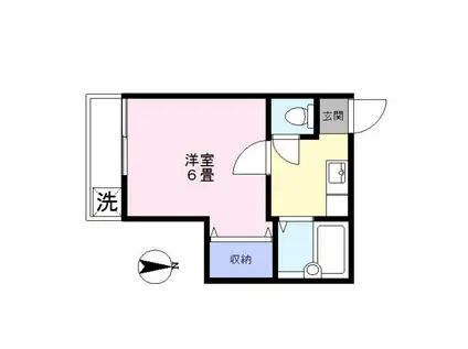 ちとせ荘(1K/2階)の間取り写真