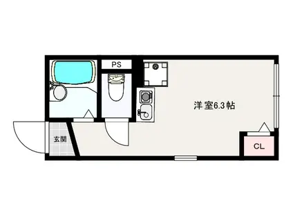 リラ大和町(ワンルーム/2階)の間取り写真