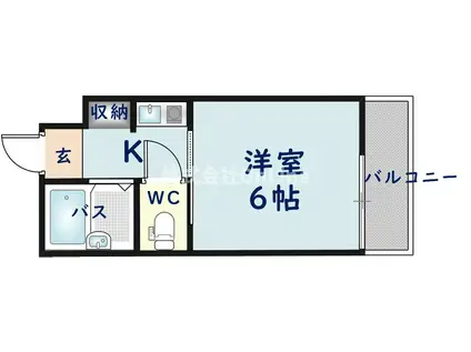 アンジュYAO(1K/1階)の間取り写真