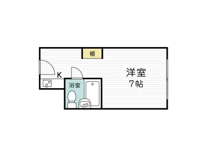ステュディオ新大阪(ワンルーム/2階)の間取り写真
