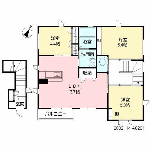 シャーメゾン須屋北(3LDK/2階)の間取り写真