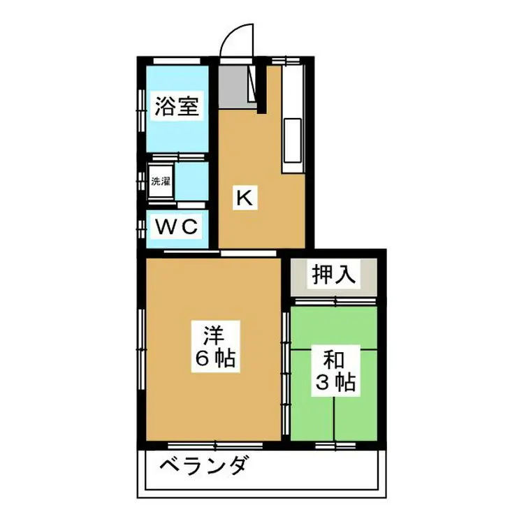 コーポ石田 3階階 間取り