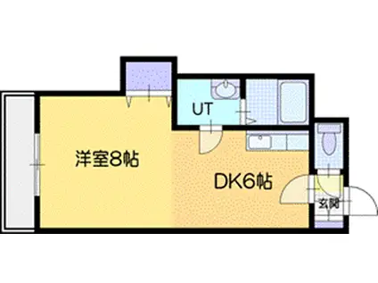 アクティブマンションΑ(1DK/4階)の間取り写真