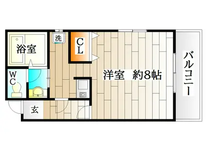 ハイツスズラン(1K/2階)の間取り写真