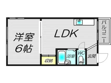 メゾンドリュウ北野(1LDK/4階)の間取り写真