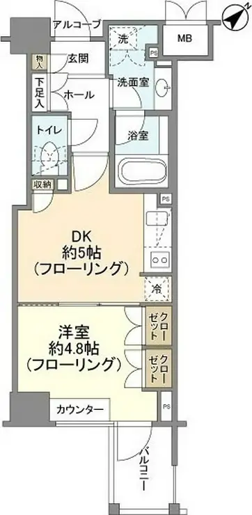 クオリア銀座 6階階 間取り