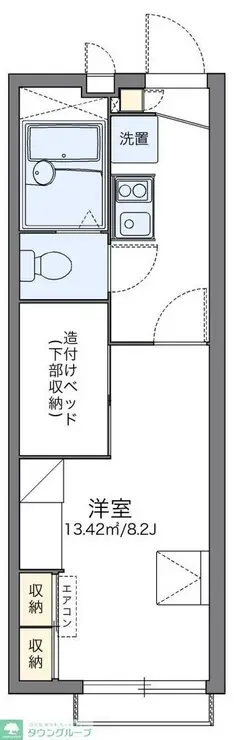 レオパレスエクレールII 2階階 間取り
