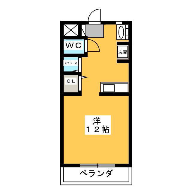 キャロット和馬(ワンルーム/2階)の間取り写真