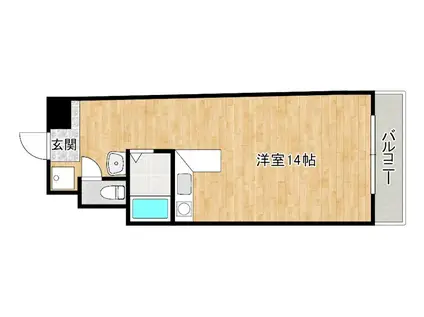 サンシティ日明(ワンルーム/4階)の間取り写真