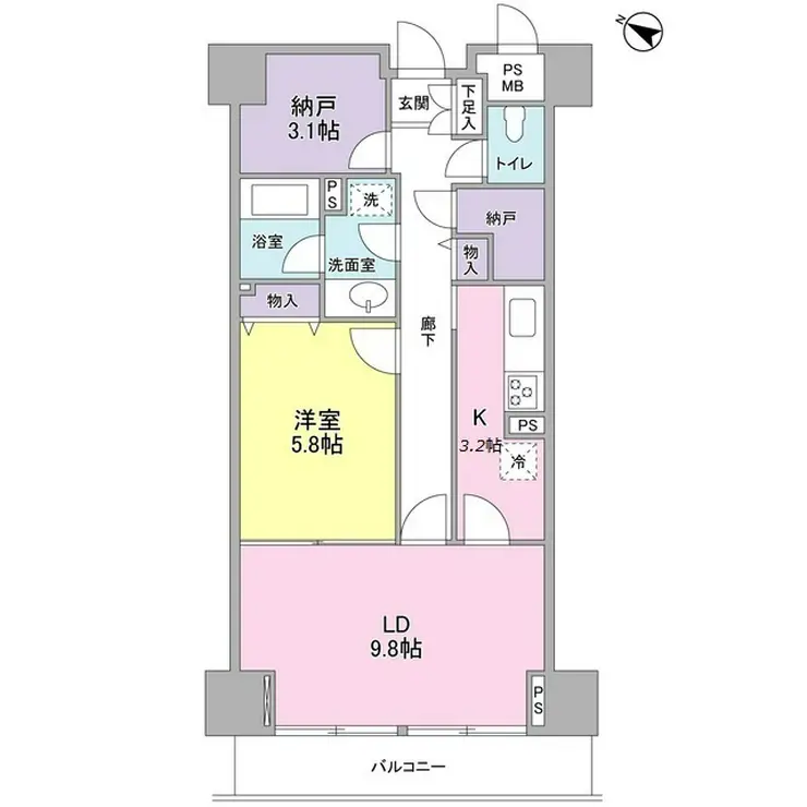 グランドメゾン三軒茶屋 3階階 間取り