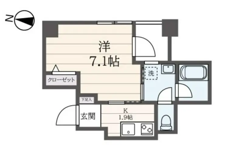 リブ笹塚 2階階 間取り