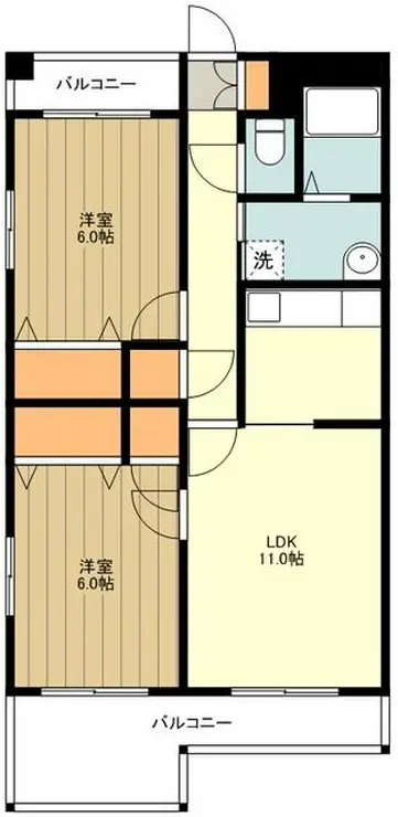 ルッソ渡辺 2階階 間取り