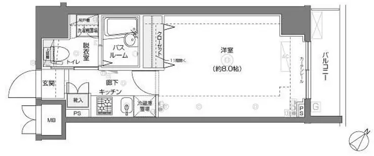 フェニックス横濱関内BAY MARKS 9階階 間取り