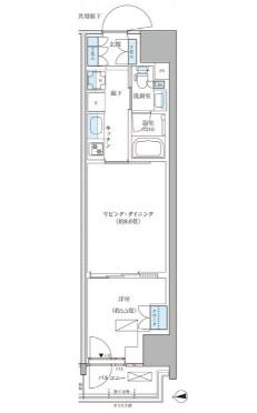 パークアクシス品川天王洲アイル(1LDK/12階)の間取り写真