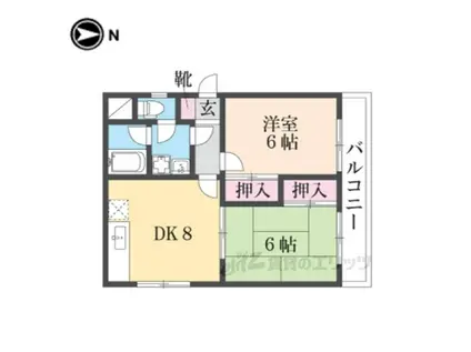 第2グリーンハイツ(2LDK/3階)の間取り写真