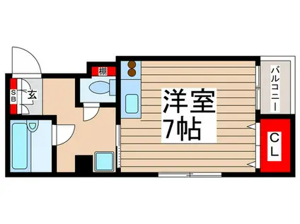 ハラビル(ワンルーム/3階)の間取り写真