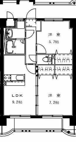 ユーミー新城(2LDK/4階)の間取り写真