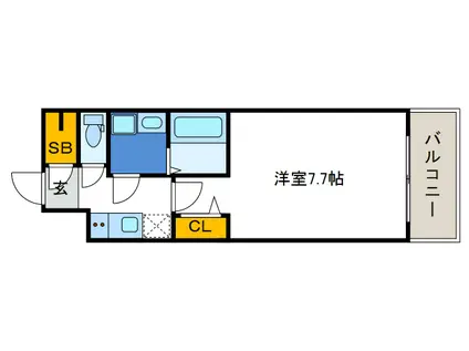 レオンコンフォート大阪ドームシティ(1K/7階)の間取り写真