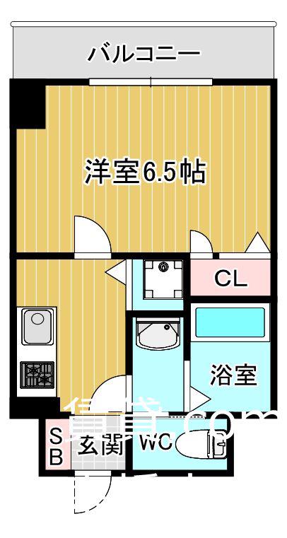 ララプレイス ザ・京橋ステラ(1K/6階)の間取り写真