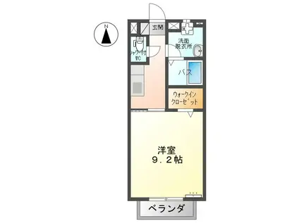 ソフィア(1K/2階)の間取り写真