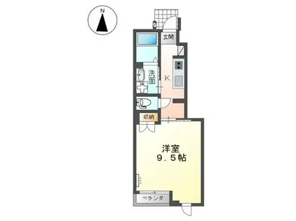 プレミール(1K/1階)の間取り写真